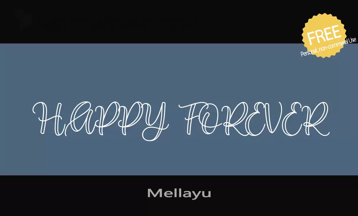 Font Sample of Mellayu