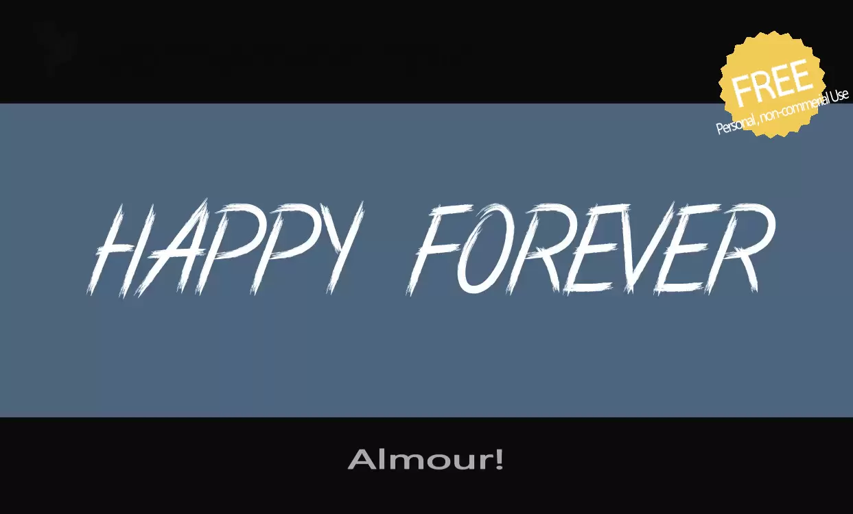 Font Sample of Almour!