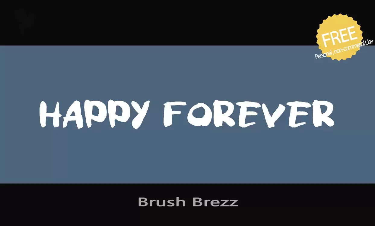 Font Sample of Brush-Brezz