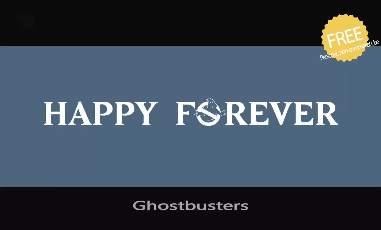 Font Sample of Ghostbusters