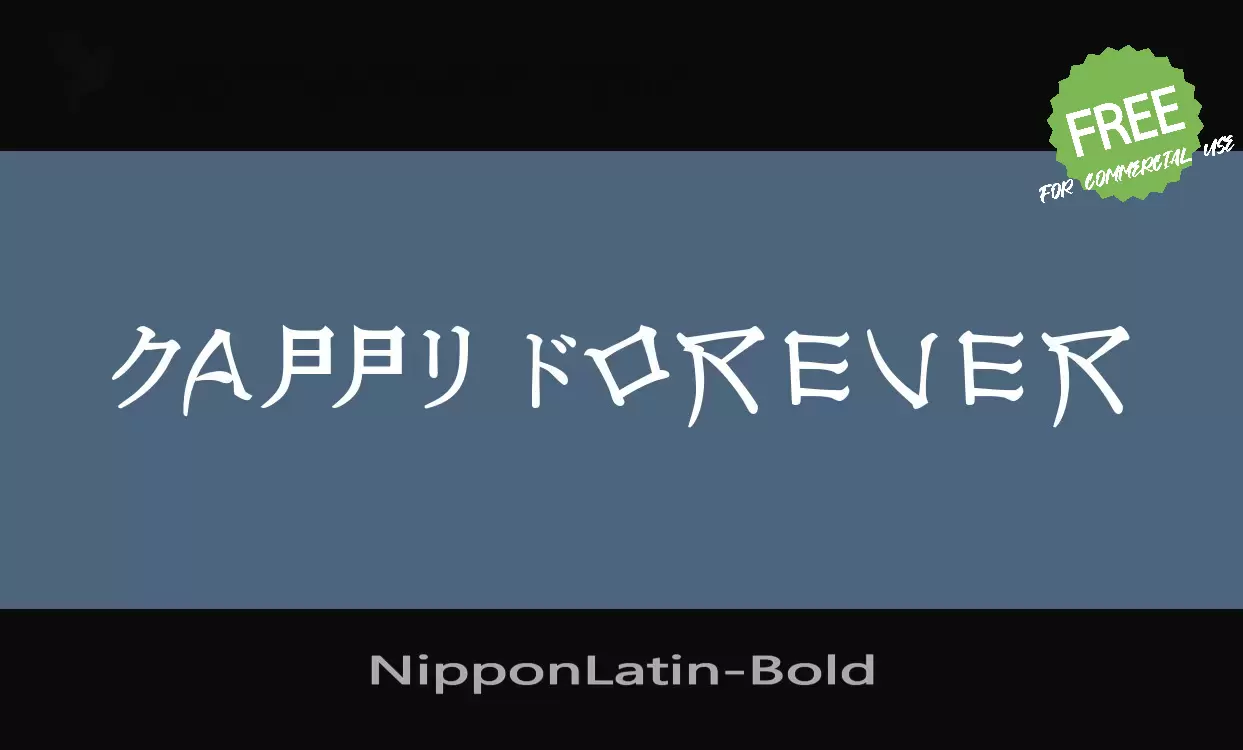 Font Sample of NipponLatin-Bold