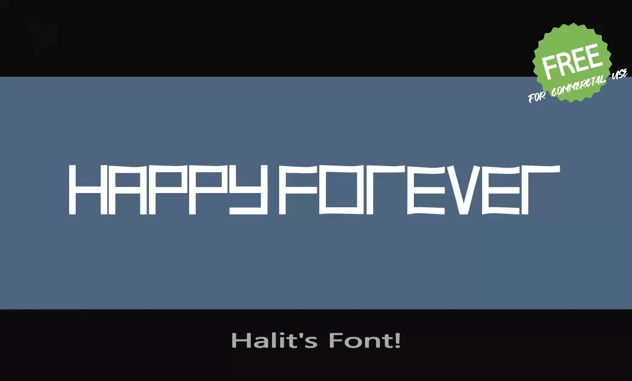 「Halit's-Font!」字体效果图