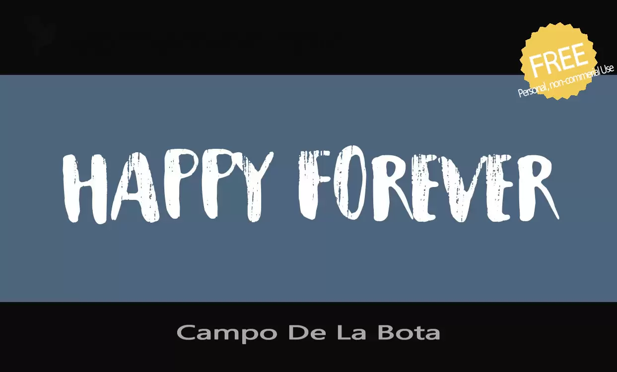 「Campo-De-La-Bota」字体效果图