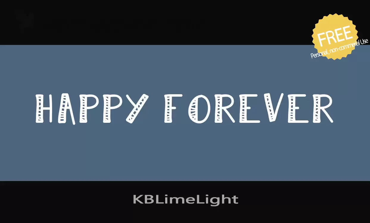 「KBLimeLight」字体效果图