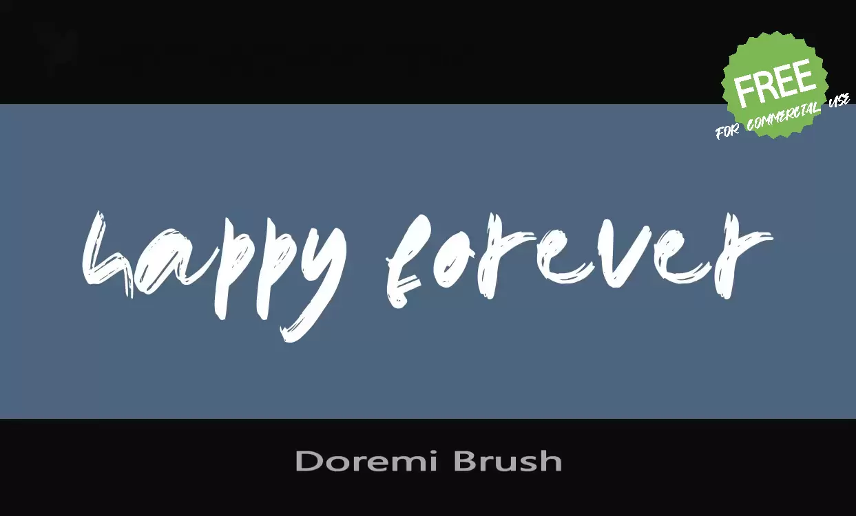 Font Sample of Doremi-Brush