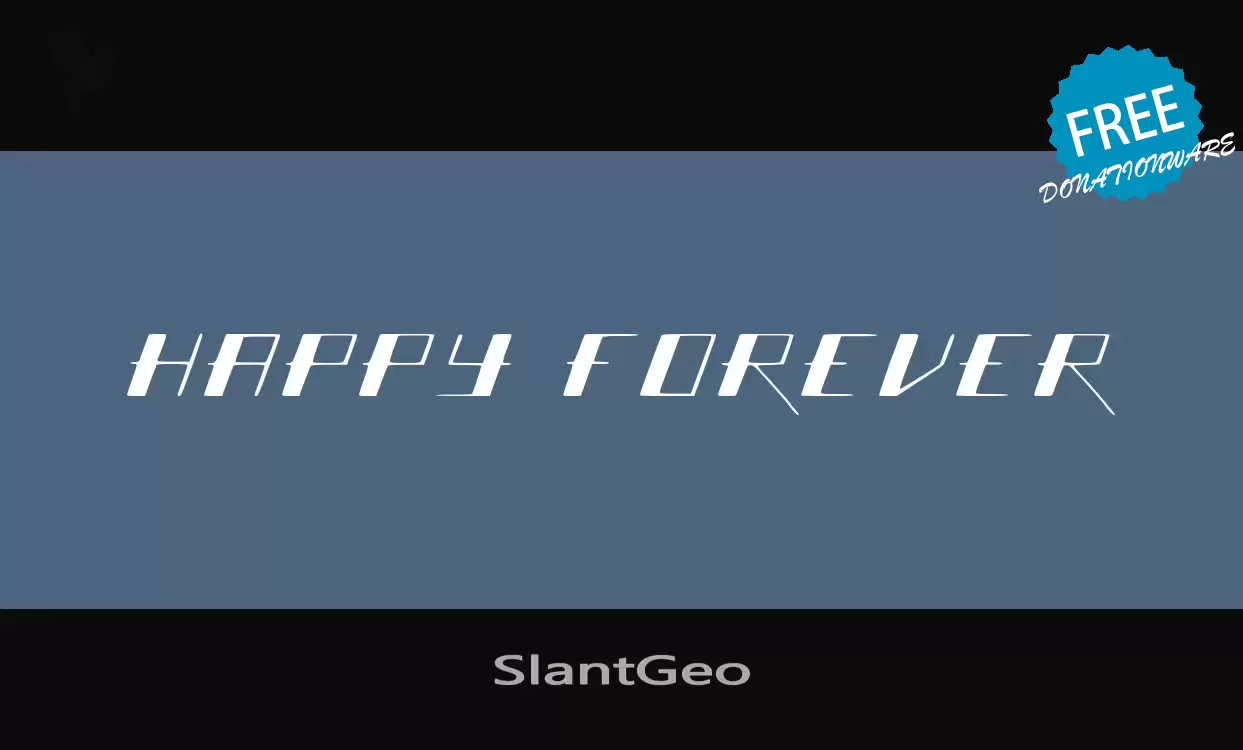 Font Sample of SlantGeo