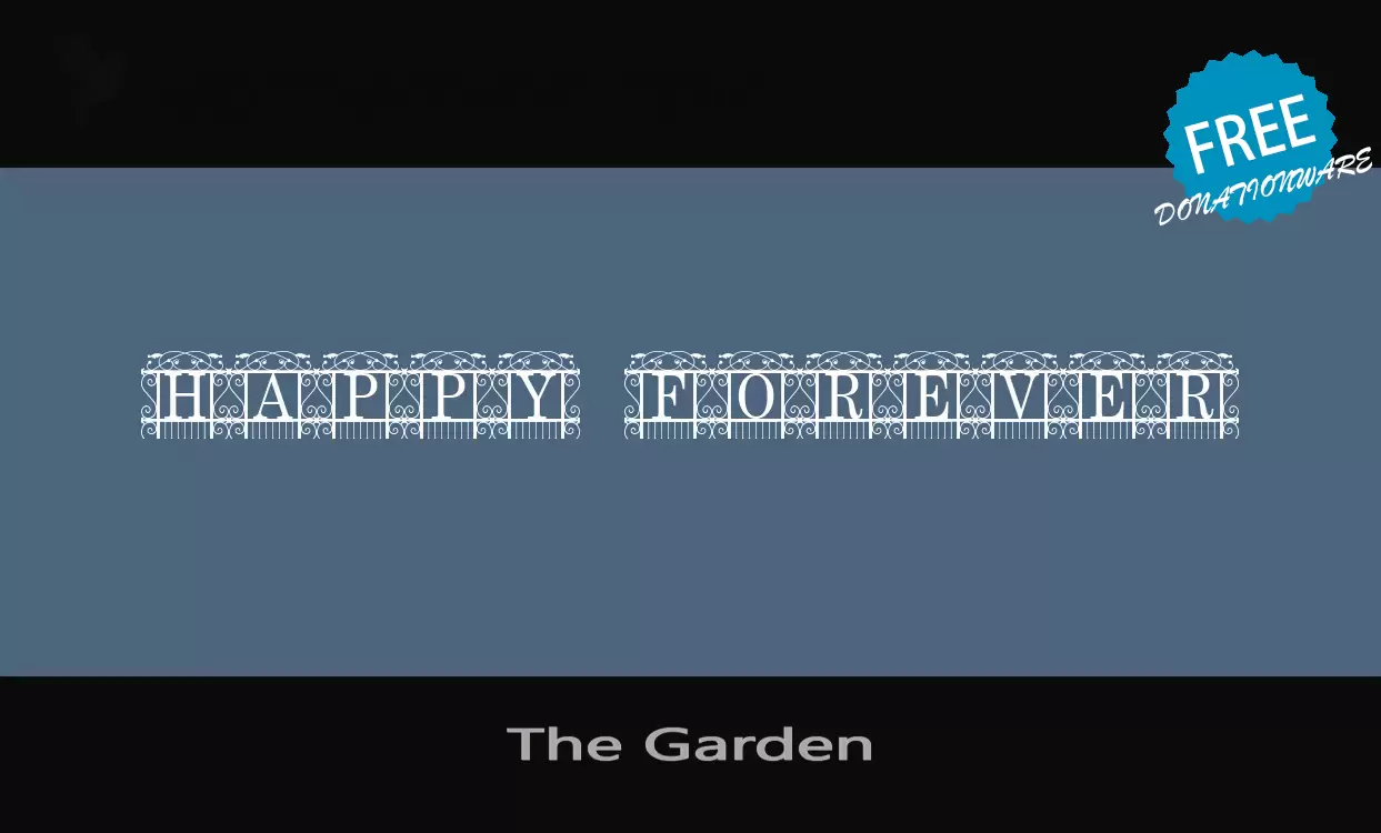 Font Sample of The-Garden