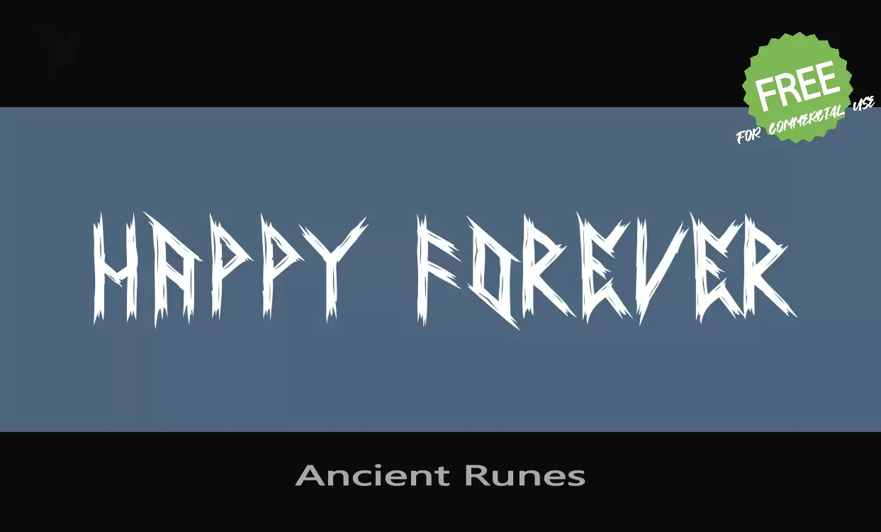 Font Sample of Ancient-Runes