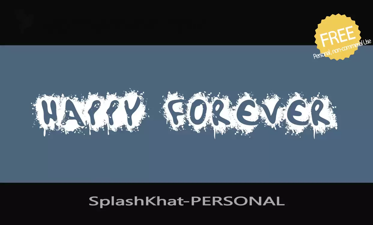 「SplashKhat-PERSONAL」字体效果图