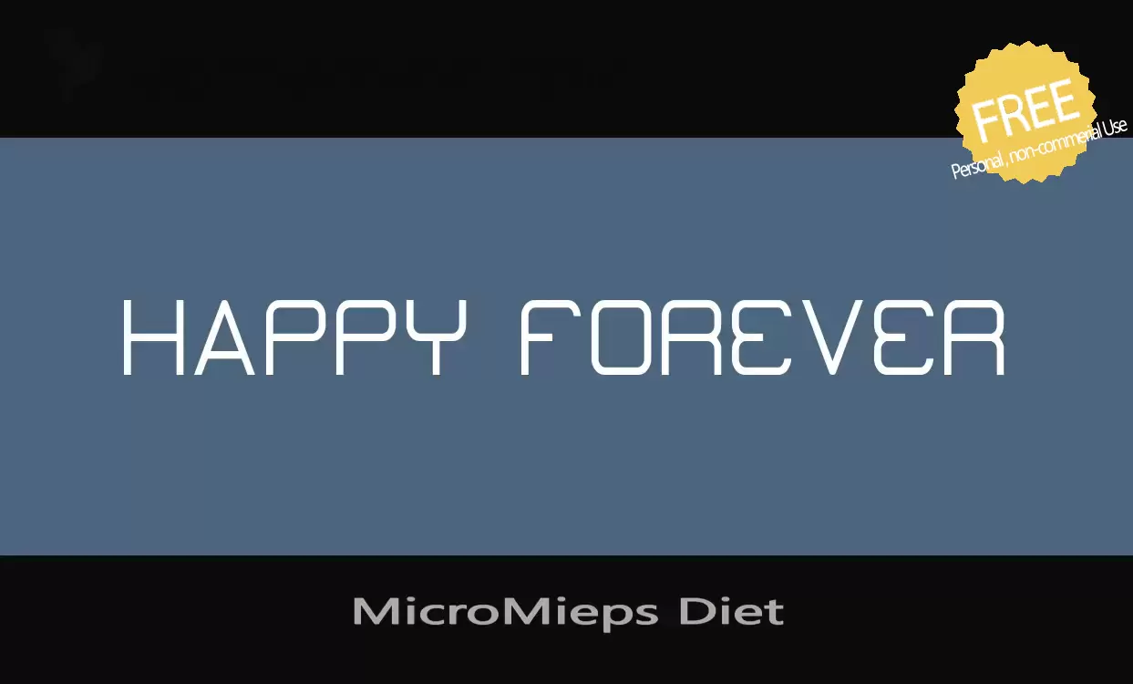 Font Sample of MicroMieps-Diet