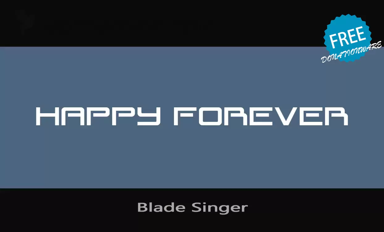 Font Sample of Blade-Singer