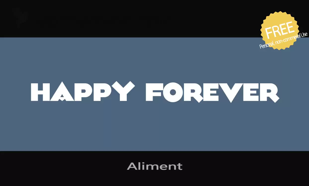 Font Sample of Aliment