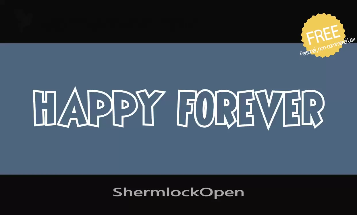 Font Sample of ShermlockOpen