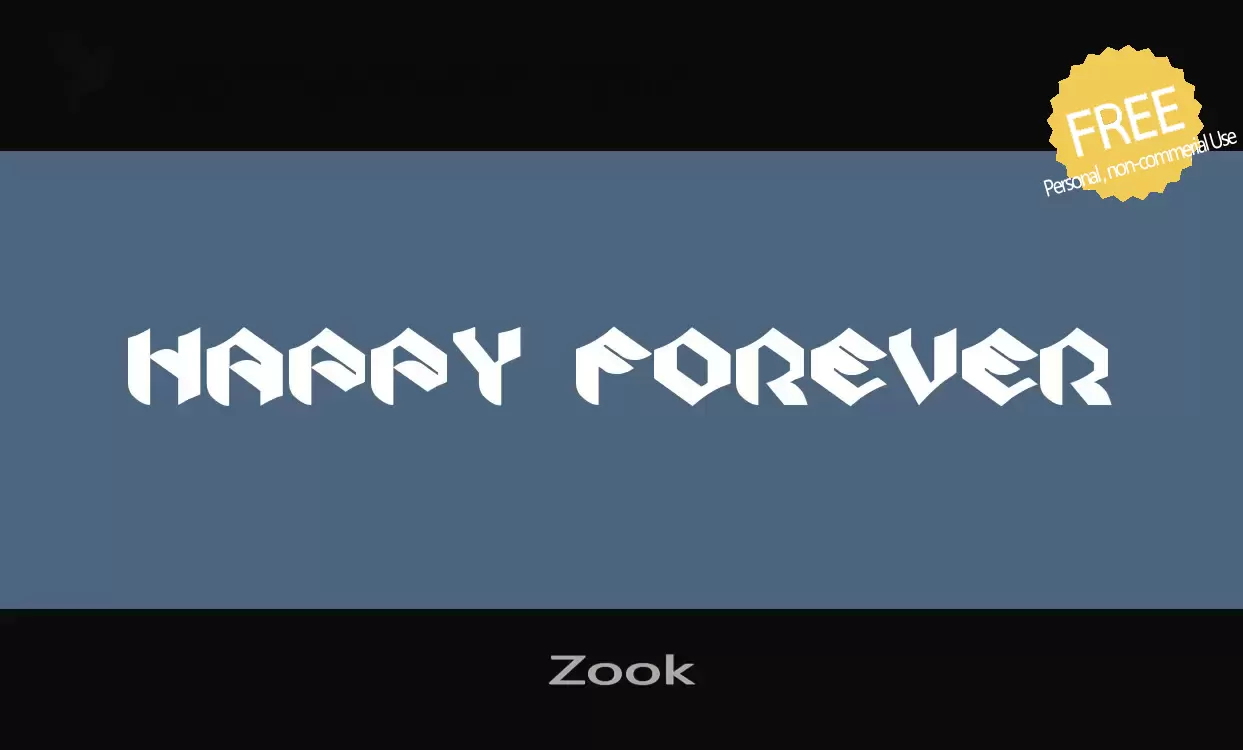 Font Sample of Zook