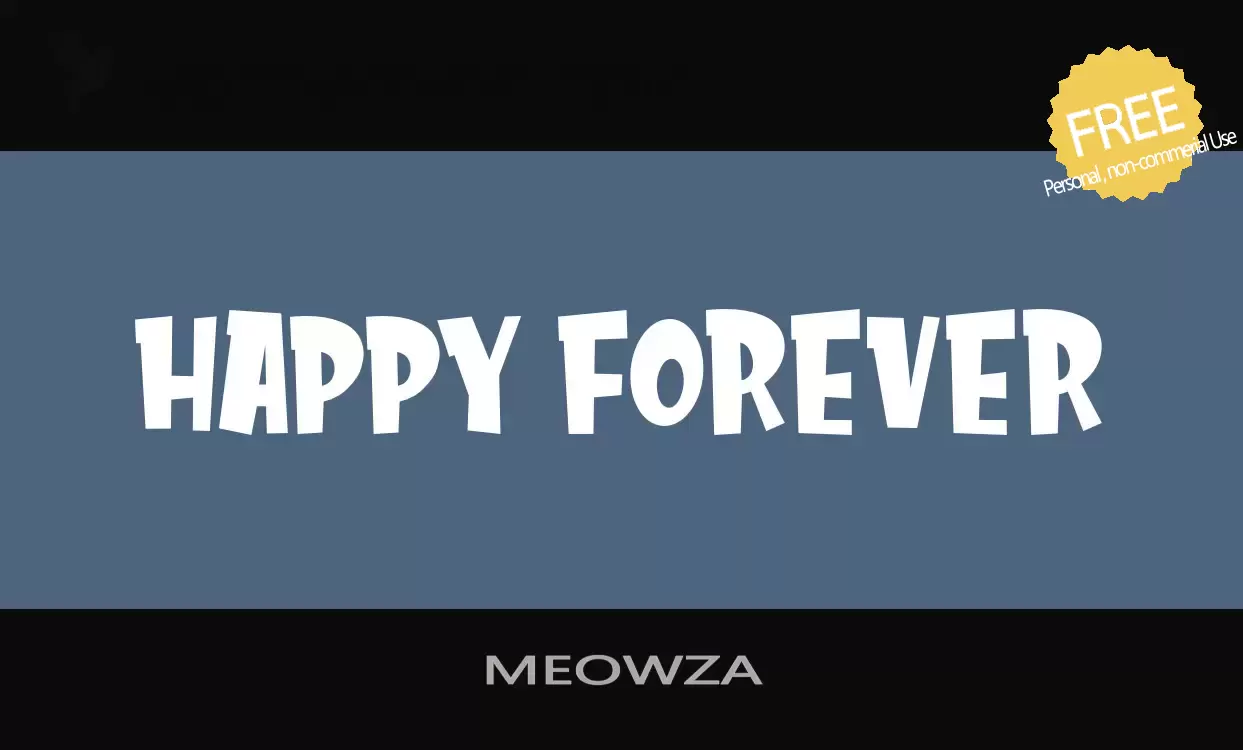 Font Sample of MEOWZA