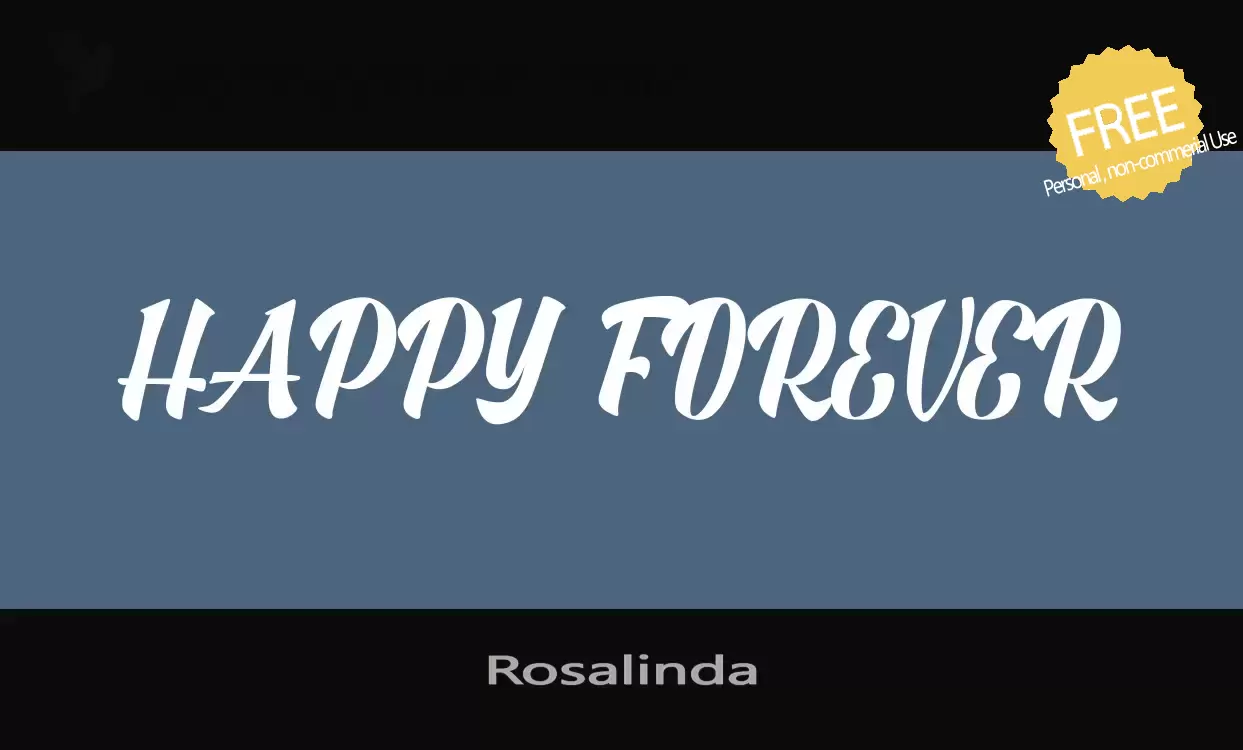 Font Sample of Rosalinda