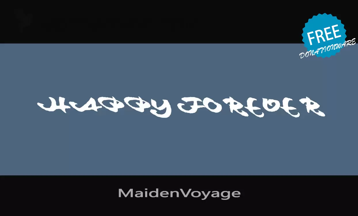 「MaidenVoyage」字体效果图