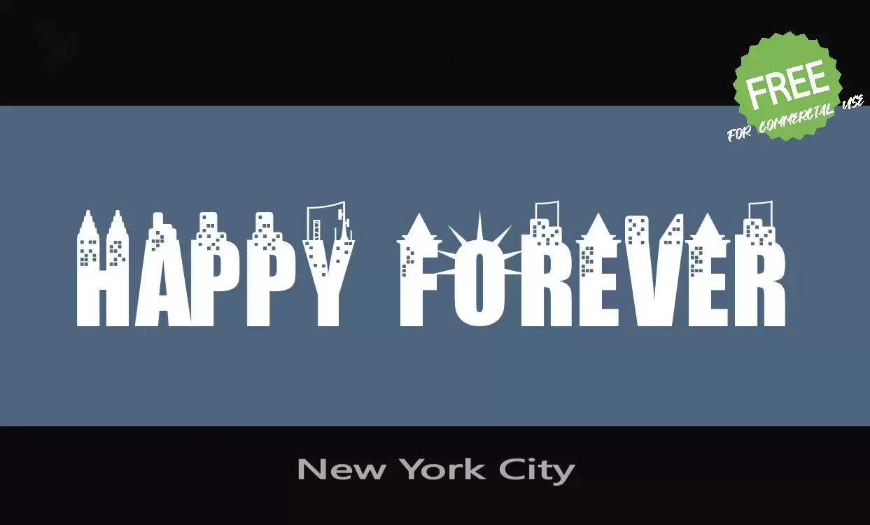 「New York City」字体效果图