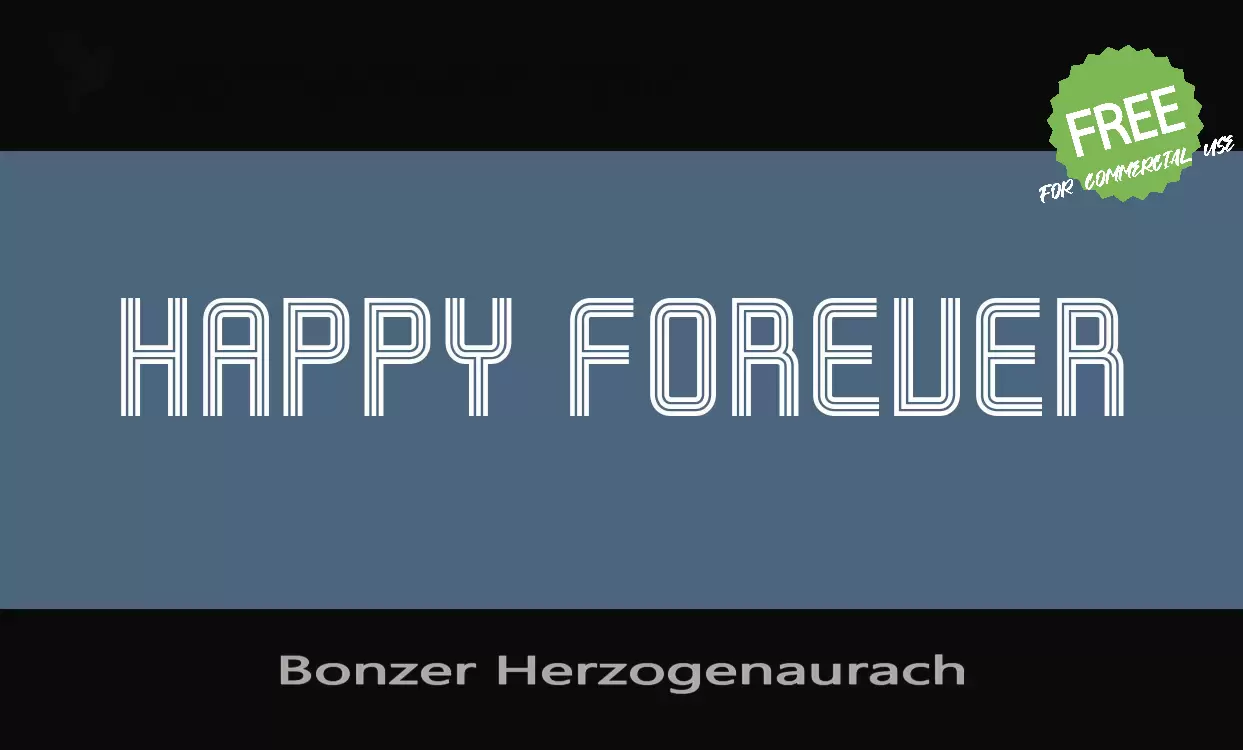 Font Sample of Bonzer-Herzogenaurach