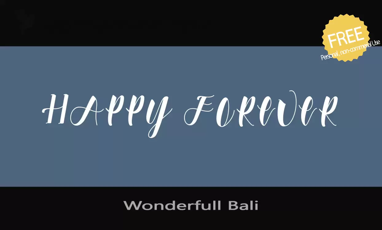 Font Sample of Wonderfull-Bali