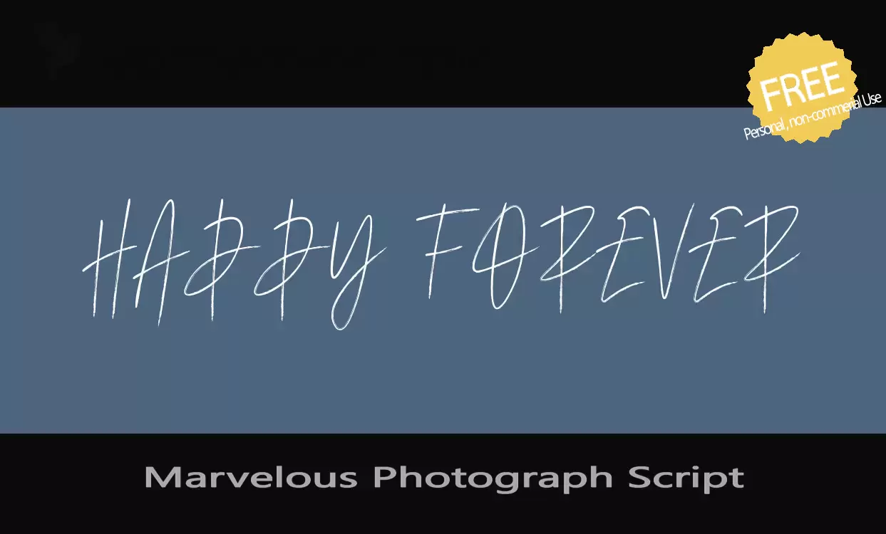 Font Sample of Marvelous-Photograph-Script