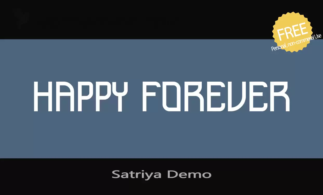 「Satriya-Demo」字体效果图