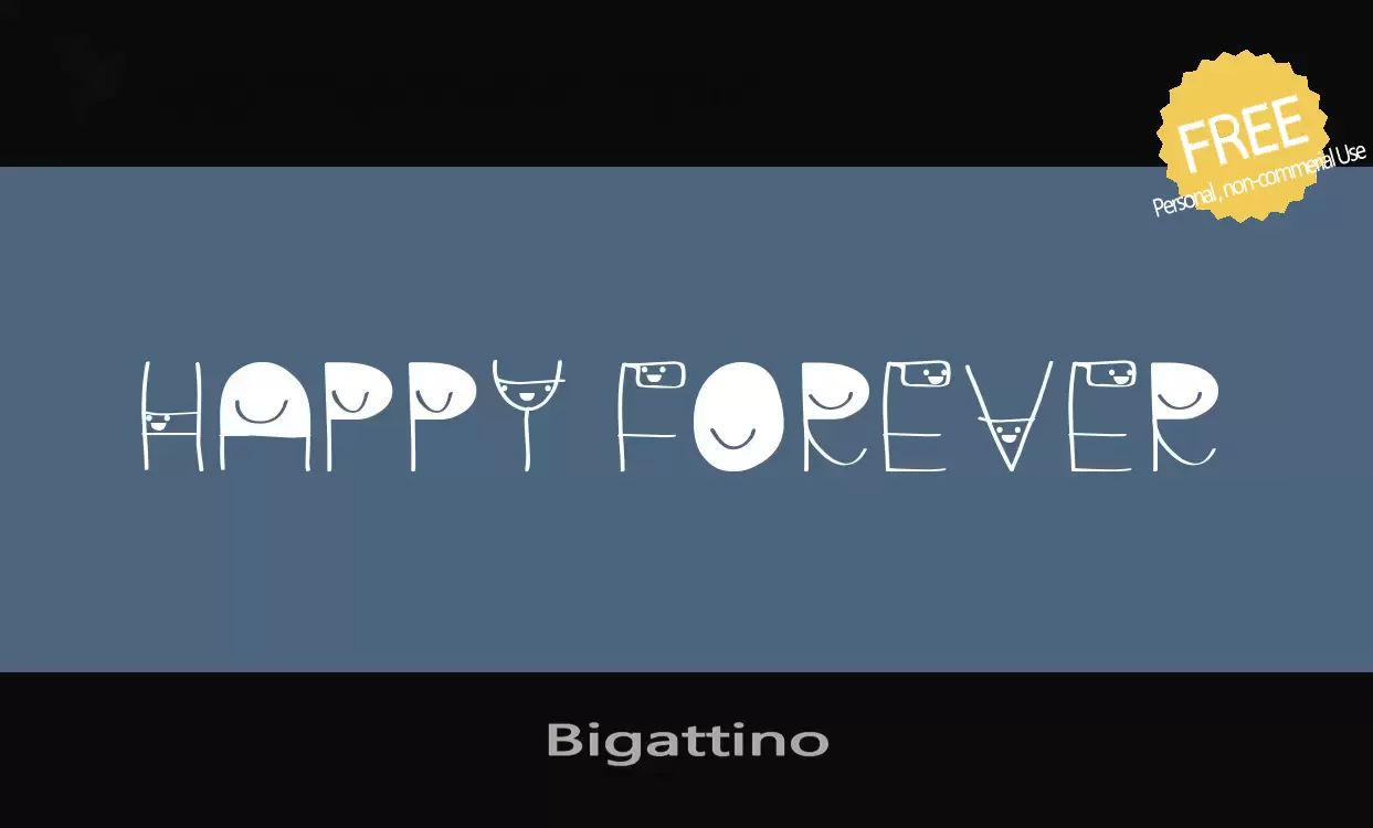 Font Sample of Bigattino