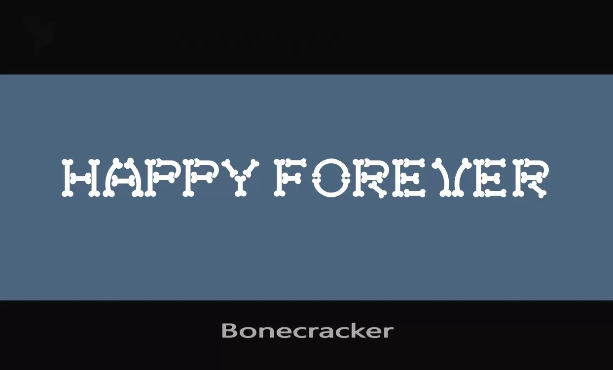 「Bonecracker」字体效果图