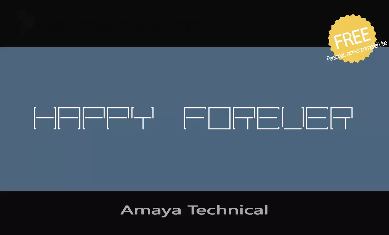 Font Sample of Amaya-Technical