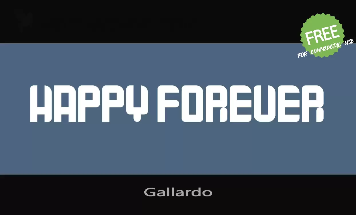 Font Sample of Gallardo