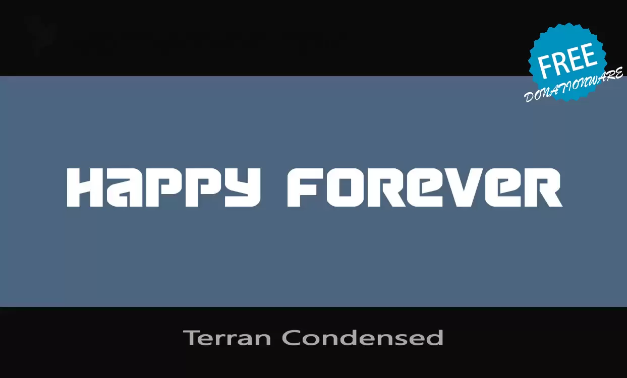 「Terran-Condensed」字体效果图