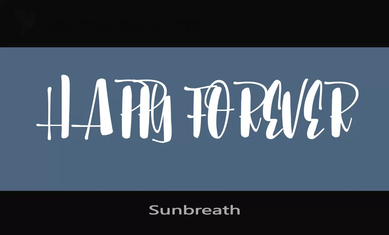 「Sunbreath」字体效果图