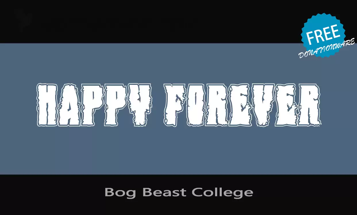 Font Sample of Bog-Beast-College