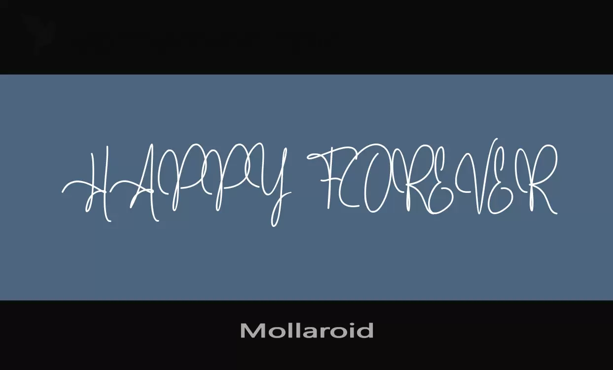 Font Sample of Mollaroid