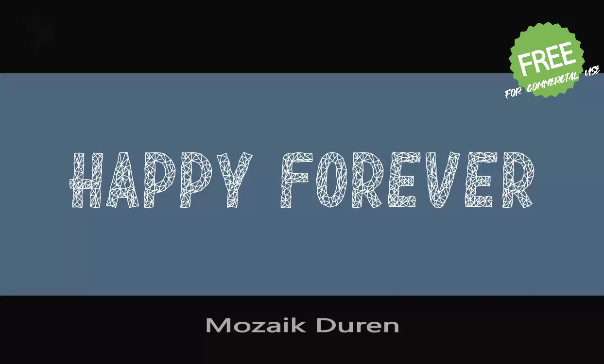 Font Sample of Mozaik-Duren