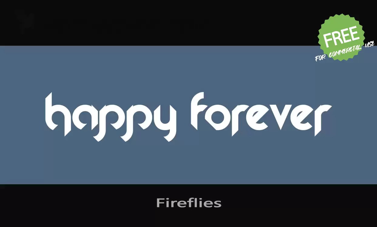 Font Sample of Fireflies