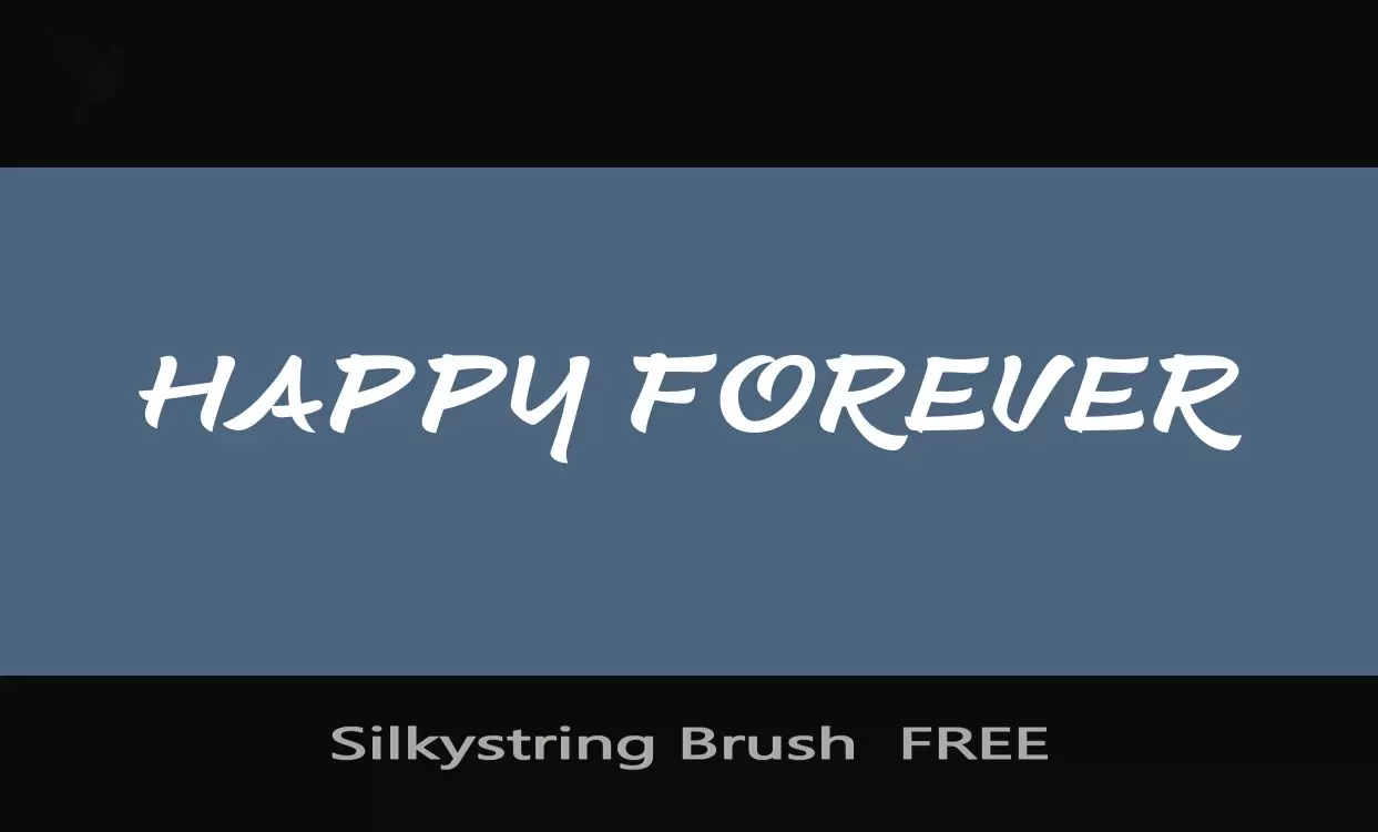 「Silkystring-Brush--FREE」字体效果图