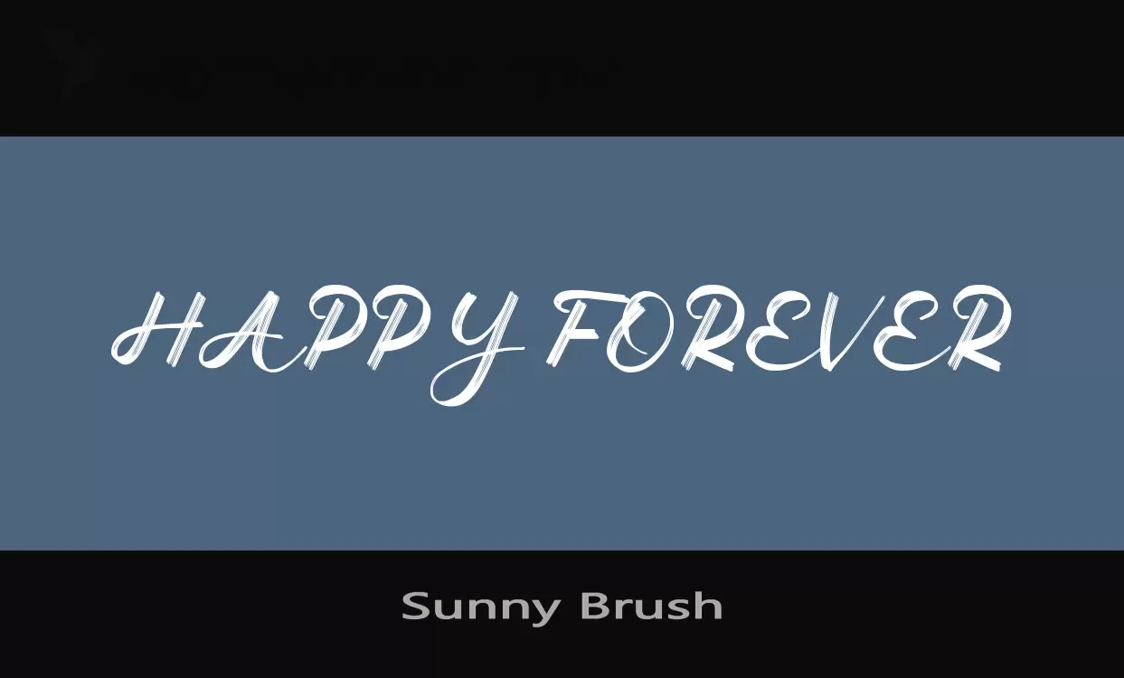 Font Sample of Sunny-Brush