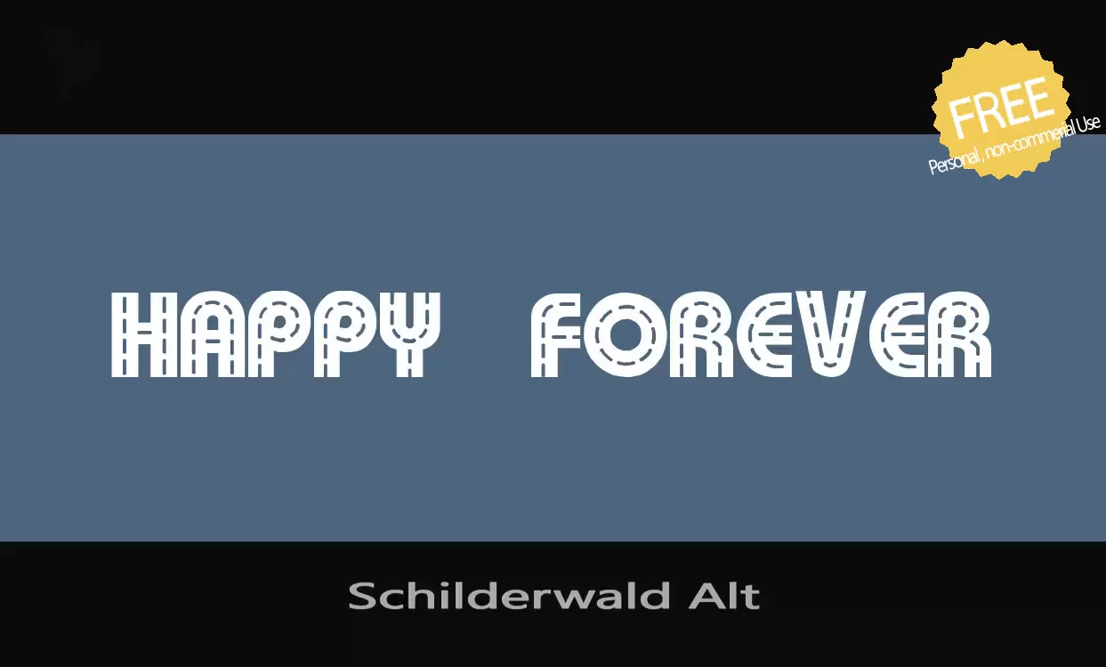 「Schilderwald-Alt」字体效果图