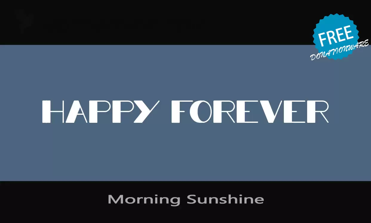 「Morning-Sunshine」字体效果图