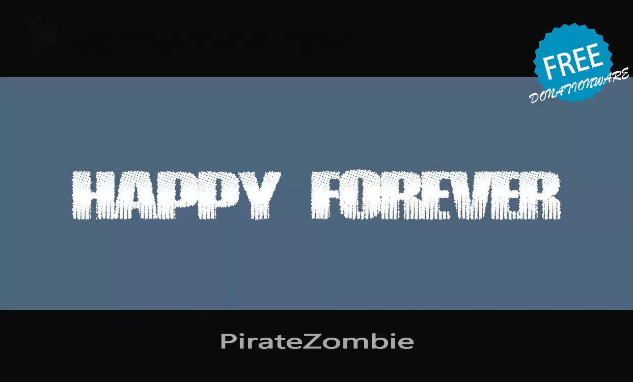 Font Sample of PirateZombie