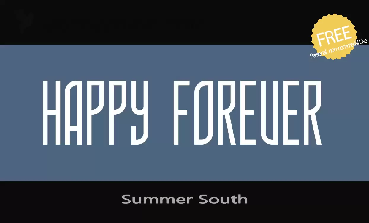 Font Sample of Summer-South