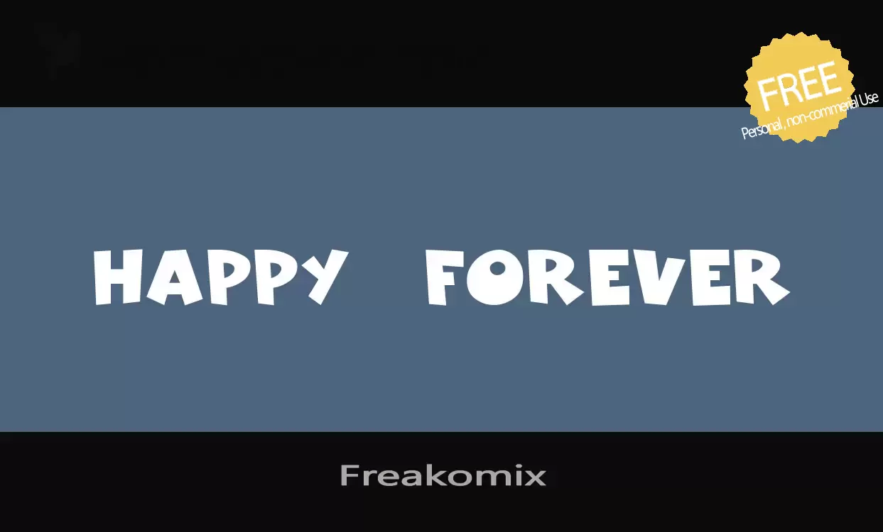 Font Sample of Freakomix