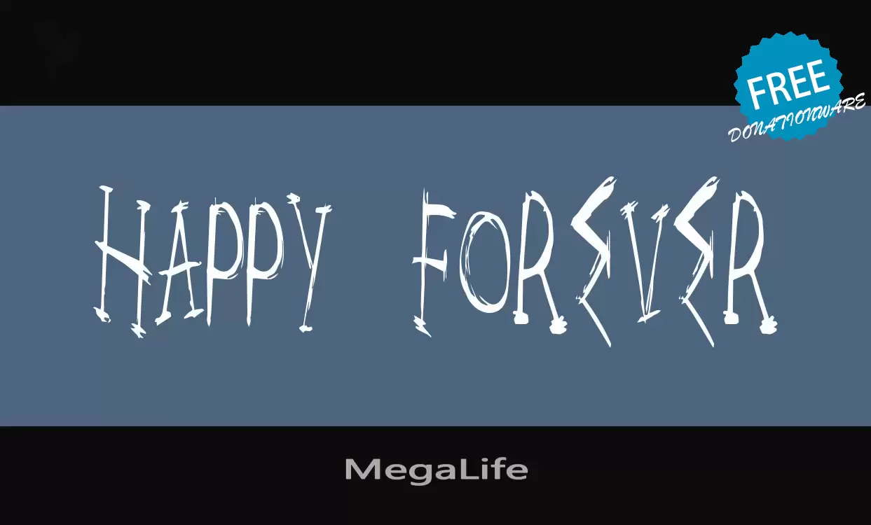 「MegaLife」字体效果图