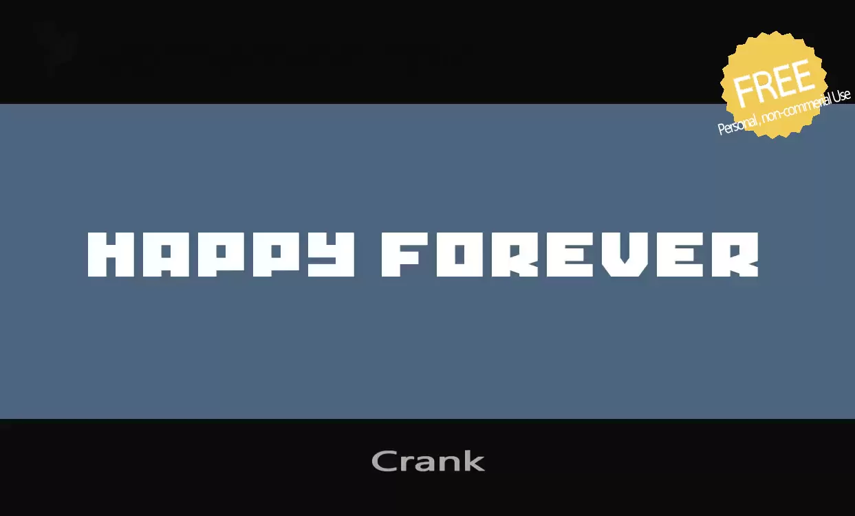 Font Sample of Crank