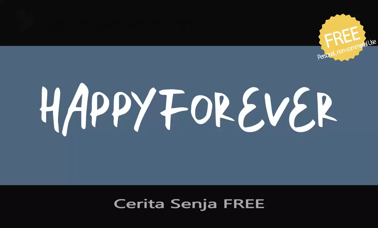 Font Sample of Cerita-Senja-FREE