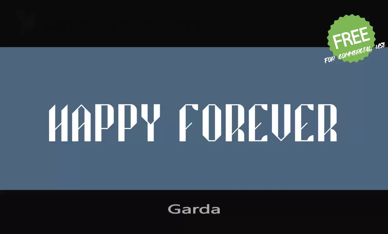 Font Sample of Garda