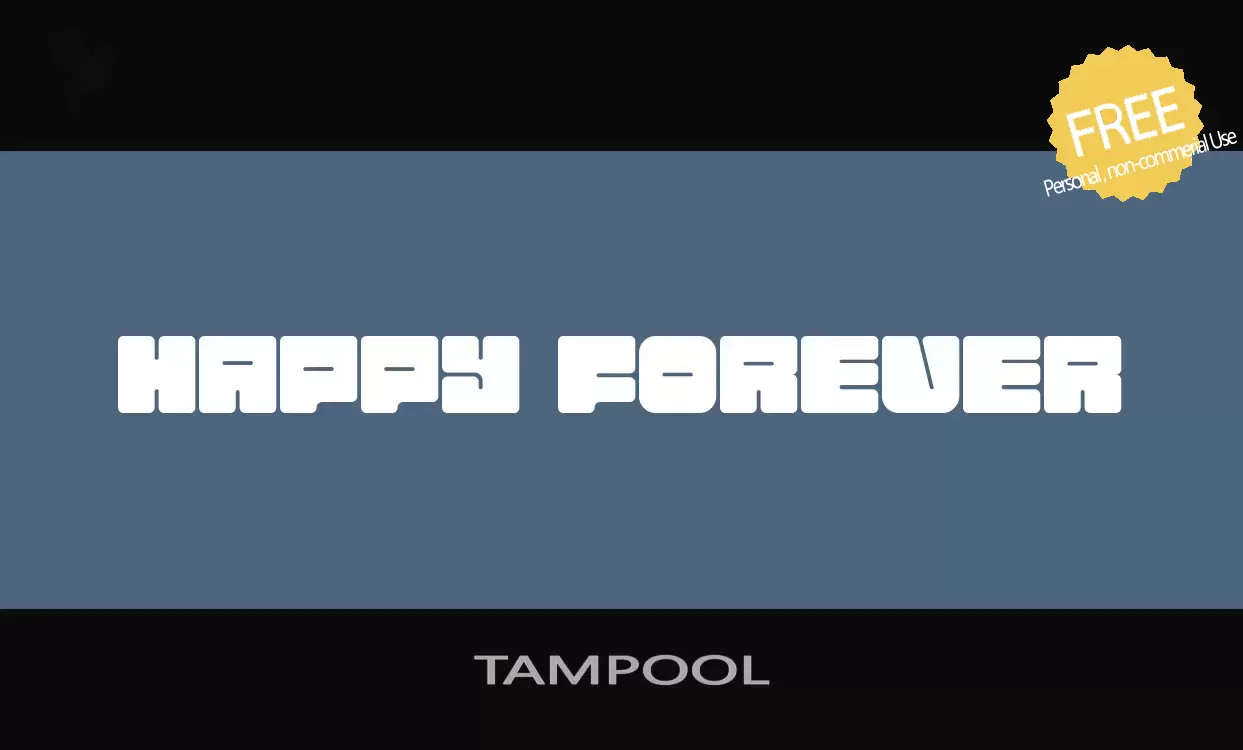 Font Sample of TAMPOOL