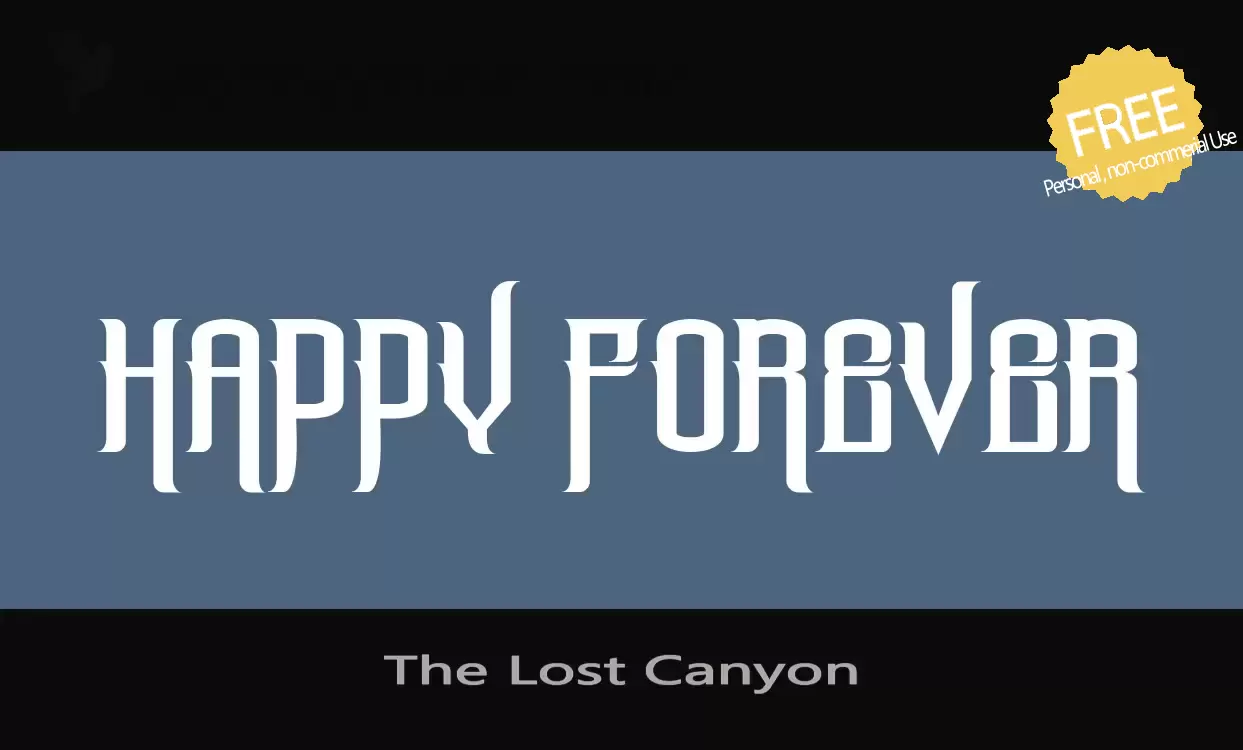 「The-Lost-Canyon」字体效果图