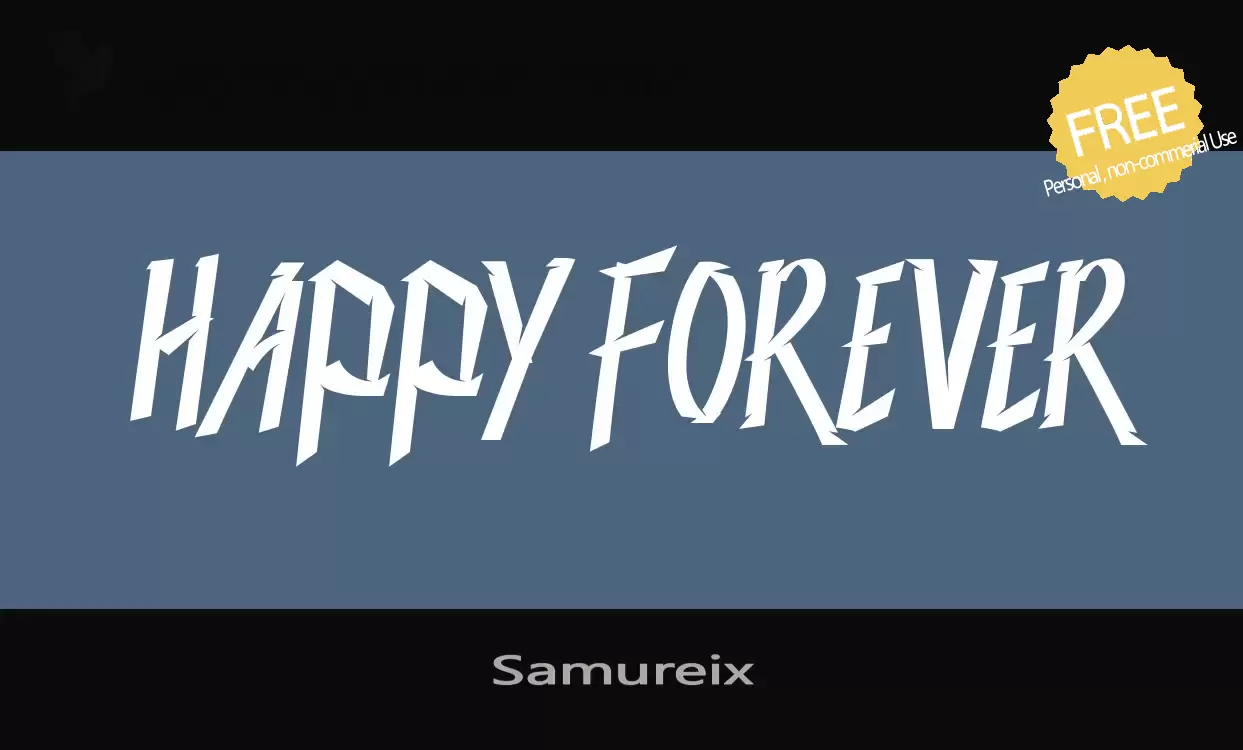 Font Sample of Samureix